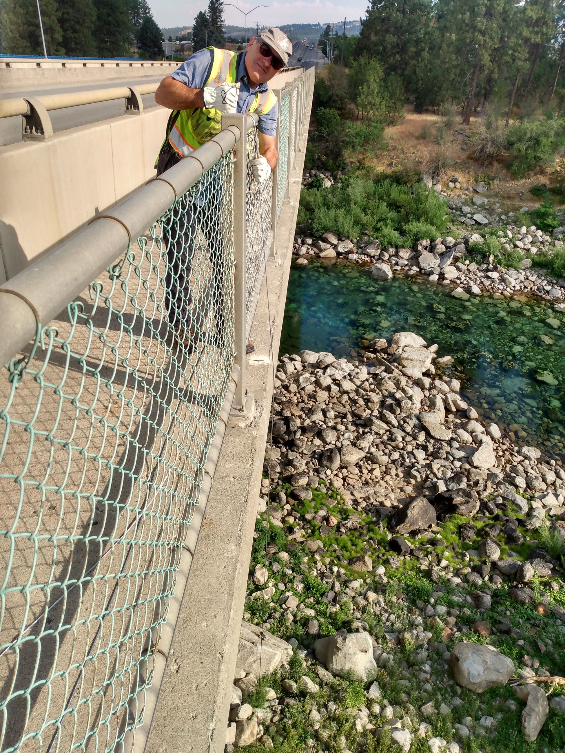 photo of a bridge railing