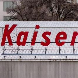 View of Kaiser plant sign.
